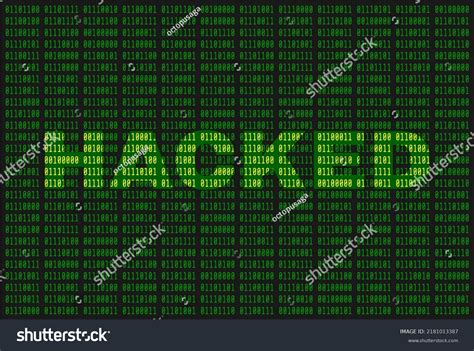 Hacked Hacker Wallpaper Background Binary Green Stock Vector (Royalty ...