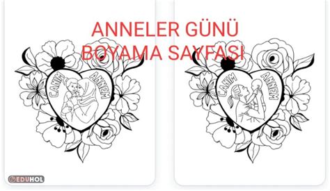 Anneler Günü Boyama Sayfası 4 Eduhol Ders Videoları İzle Online