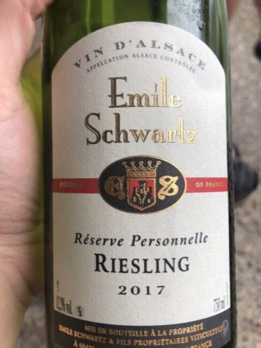 Emile Schwartz Réserve Personnelle Riesling Vivino US