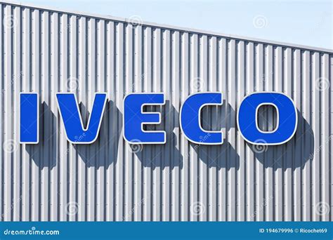 Iveco logo on a building editorial photo. Image of logo - 194679996