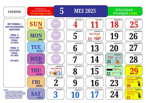 Cikgu Hijau: Kalendar Kuda 2025, Kalendar Akademik Sesi 2025/2026, Cuti ...