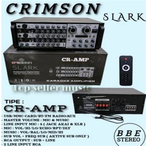 Jual AMPLIFIER KARAOKE CRIMSON CR SLARK ORIGINAL RESMI AMPLI MIXER