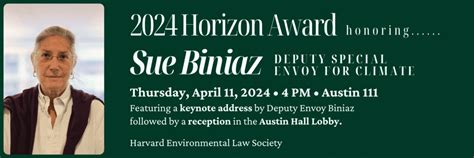 Horizon Award Honoring Deputy Special Envoy For Climate Sue Biniaz