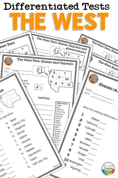 United States Regions Worksheets