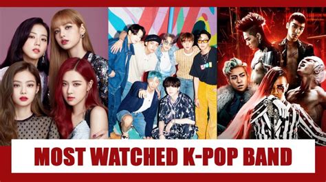 Blackpink VS BTS VS Big Bang The Most Watched K Pop Band On YouTube