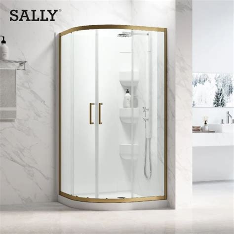 Sally 8mm Tempered Glass Quadrant Framed Round Shower Sliding Door