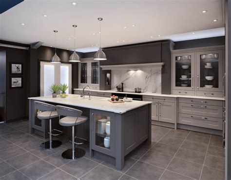 Dark Grey Cabinets Small Kitchen