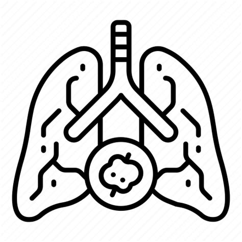 Cancer Disease Illness Ribbon Support Lung Icon Download On Iconfinder