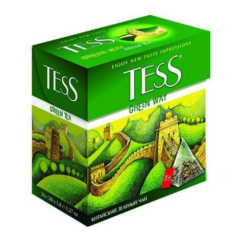 Чай Тесс, ассортимент зеленого чая Tess в пирамидках, его виды