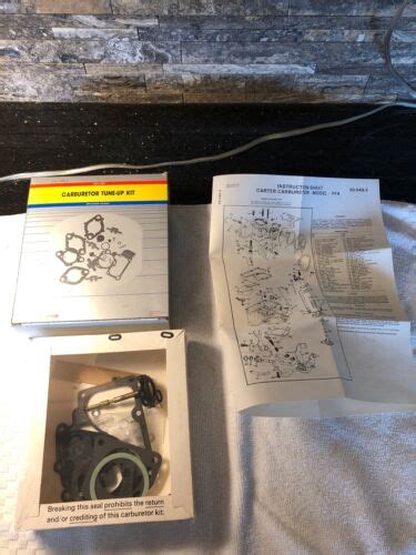 New Wells Carburetor Tune Up Kit Carter Model Yfa 1975 80 Ford Mercury 6 Cyl Ebay