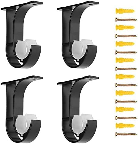 Amazon Basics Curtain Rod Ceiling Mount Bracket Set Of Black