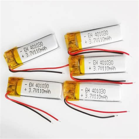 Pcs V Mah Lithium Lipo Polymer Ion Rechargeable Battery