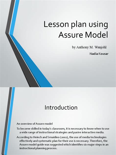 Lesson Plan Using Assure Model Pdf