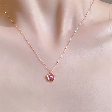 Clavicle Flowers Necklace Etsy