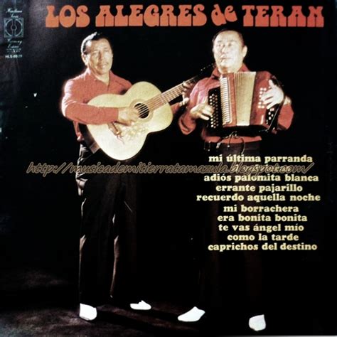 Musica De Mi Tierra Tamazula Los Alegres De Teran Mi Ultima Parranda Lp