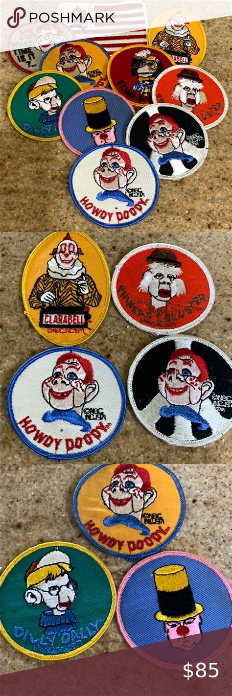 Vintage 1971 Nbc Howdy Doody Time Patches 10 Different Vintage Howdy Doody Time Parches From