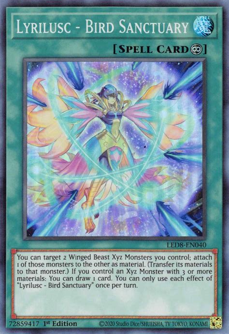 LED8 EN040 Lyrilusc Bird Sanctuary Yu Gi Oh