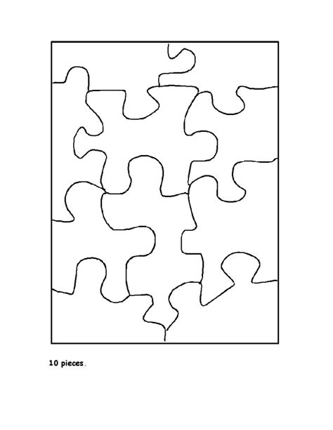 Blank Jigsaw Puzzle Template Free Download