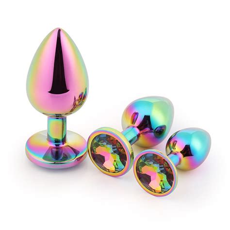 Dop Anal LovePlay Chromatic Din Aluminiu Design Clasic Multicolor Diametru 27 Mm Lungime