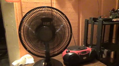 True Living 12 Inch Oscillating Table Fan Youtube