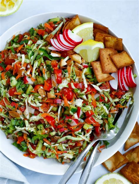 Cabbage Fattoush Salad South Lebanon Style Cookin With Mima