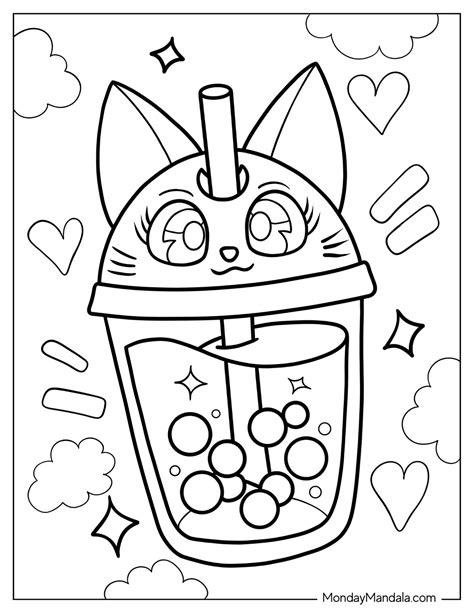 20 Boba Tea Coloring Pages (Free PDF Printables)