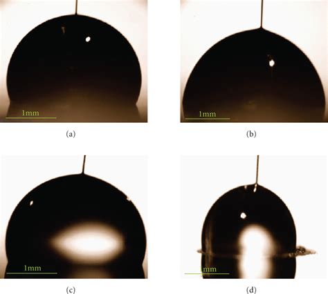 Nanofluid Droplet With Applied Voltage A 0 V And B 64 5 V 0 01 M Na