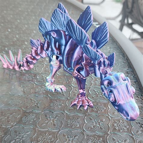 D Printing Flexi Factory Skeleton Stegosaurus With Mf Files Included