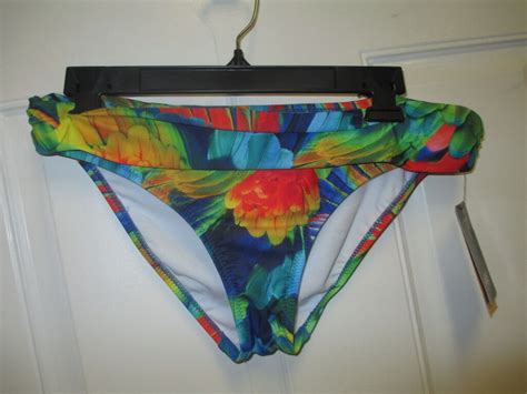 Abs Alan Schwartz Tropical Foldover Waist Bikini Bottom Multi Nwt Ebay