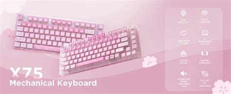 Yunzii X Pro Pink Key Wireless Hot Swappable Gasket Mounted Mecha Lisa S Blooming Creations