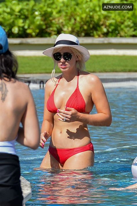 Courtney Force Sexy In A Red Bikini While On Vacation With Friends In Hawaii AZNude