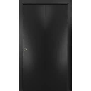 Sartodoors 0010 56 In X 96 In Flush Solid Wood Black Finished Wood