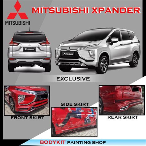 Mitsubishi Xpander Exclusive Style Full Set Fullset Skirting Front