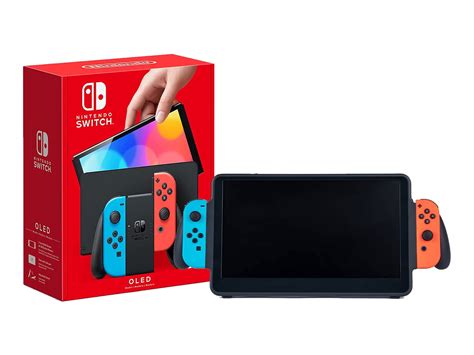 Nintendo Switch Oled Neon Red Blue Joy Con With Upswitch Orion