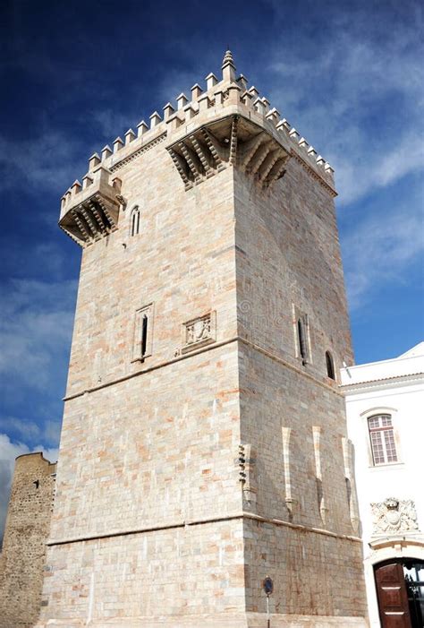 Tower Of Three Crowns In The Castle Castelo Da Rainha Santa Isabel In