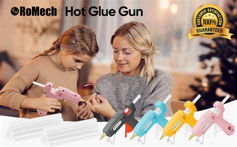 Amazon ROMECH Full Size Hot Glue Gun With 60 100W Dual Power And 21 Hot Glue Sticks 7 16
