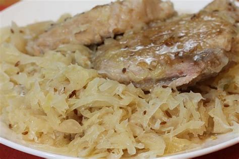 Pork Chops And Sauerkraut In Crockpot With Onions And Brown Sugar