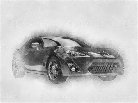 Modern sports car - pencil drawing 31197525 Stock Photo at Vecteezy