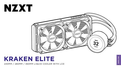 NZXT Kraken Elite 240-360 Liquid Cooler with LCD | Product Manual and Installation Guide