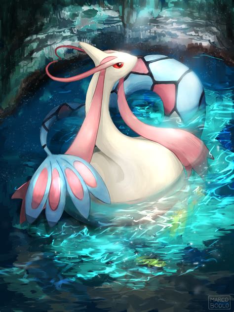 Milotic By Marucoboolo Cool Pokemon Wallpapers Pokemon Eeveelutions Pokemon Art