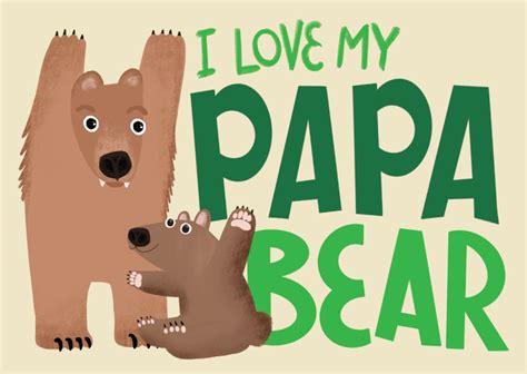 Papa Bear Fathers Day Cards 👨 ️🍺 Send Real Postcards Online