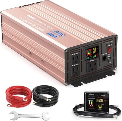 Xwjne Power Inverter Watt Pure Sine Wave