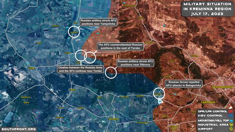 Military Situation In Kreminna Region, Donbass, On July 17, 2023 (Map ...