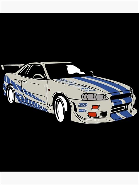 Skyline R Brian O Conner Sticker Poster For Sale By Dopenni