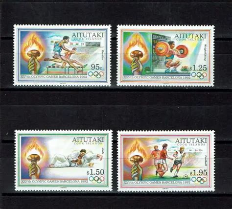 Timbres Jeux Olympiques 1992 Aitutaki Timbre Neuf Eur 7 59 Picclick Fr