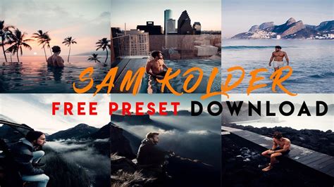 Sam Kolder Top Camera Raw Presets For Photoshop Youtube