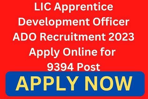 LIC Apprentice Development Officer ADO Recruitment 2023 Apply Online