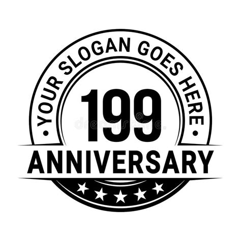 199 Years Anniversary 199th Anniversary Logo Design Template Vector