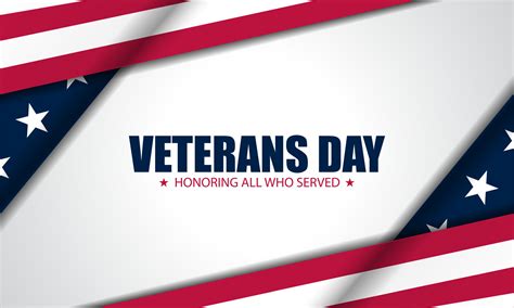 Happy Veterans Day United States Of America Background Vector