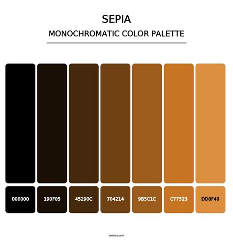 Sepia Color Palettes